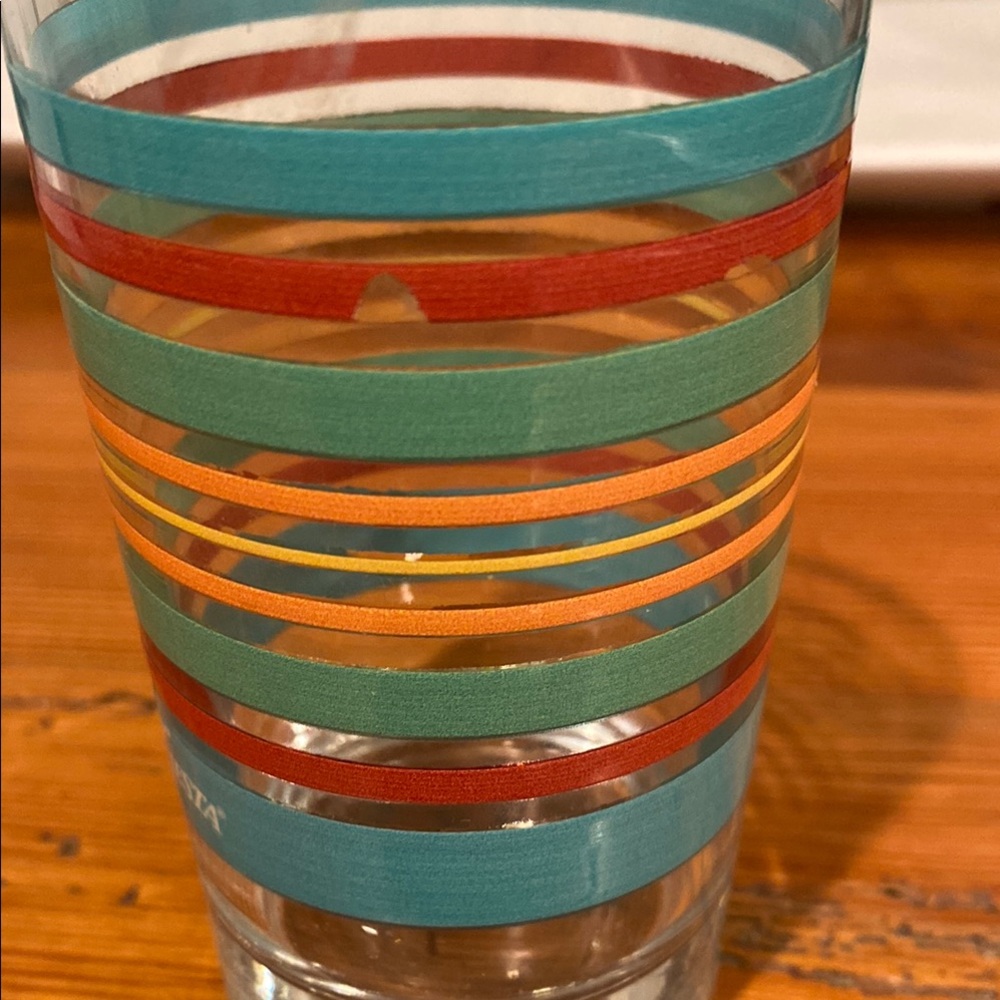 Fiesta Multicolor Striped Glass - Picture 3 of 3